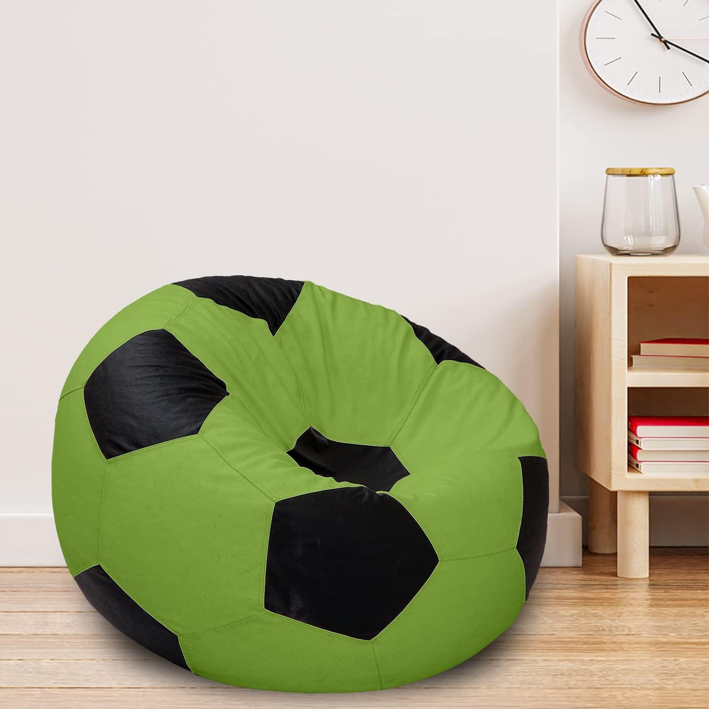 Bean Bag Cover (Filler Not Included), Leatherette Durable Double Stitched Material Sturdy Zippers